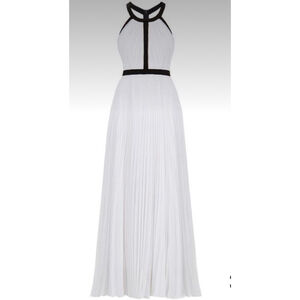 Women's Nicole Miller White & Black Maxi Dress Size 12